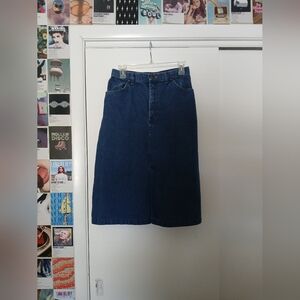 Vintage High Rise Wrangler Denim Midi Skirt